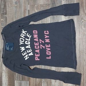 American Eagle Waffle stitch shirt